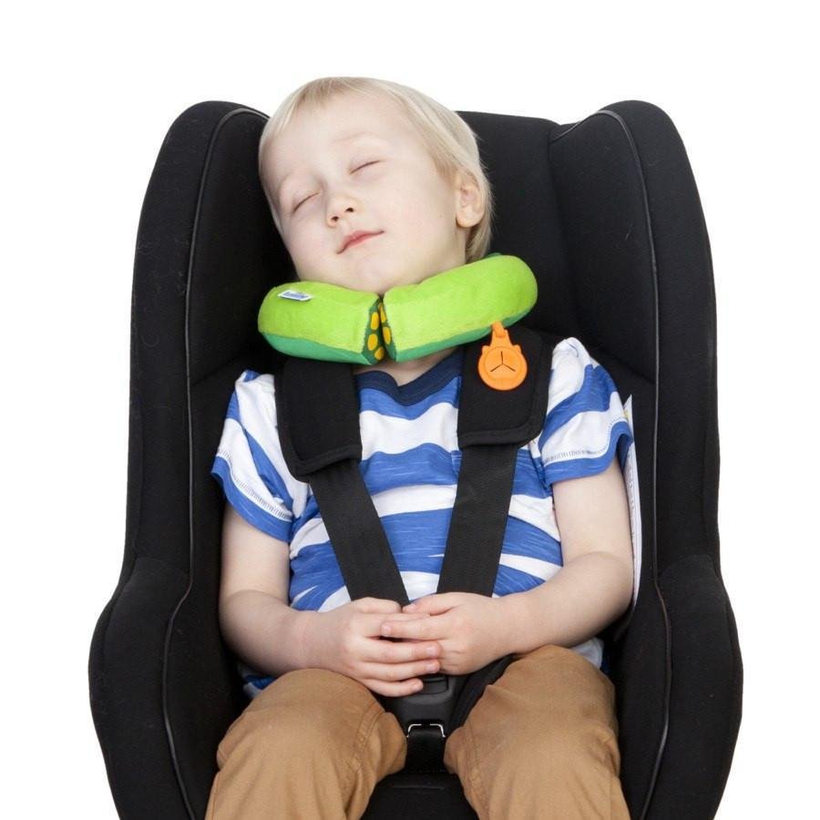 Sinyiin Kids Friendly Car Seat Neck Pillow Headrest Pillow With Plush Cover, Size: Green